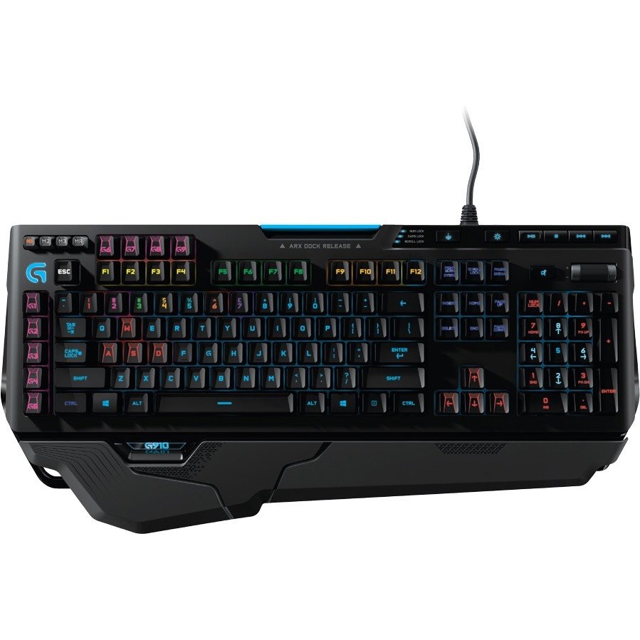 Logitech Orion Spectrum G910 Keyboard - Cable Connectivity - USB 2.0 Interface - English (UK) - QWERTY Layout - Black