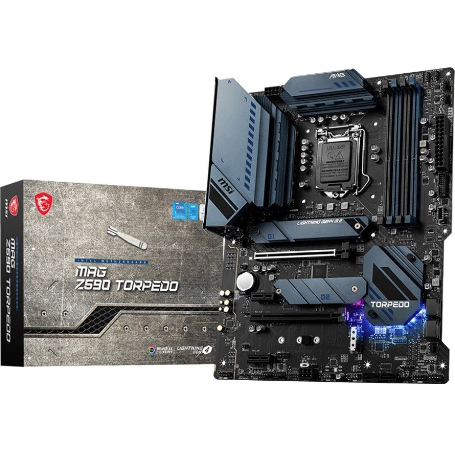 MSI MAG Z590 TORPEDO Desktop Motherboard - Intel Z590 Chipset - Socket LGA-1200 - Intel Optane Memory Ready - ATX