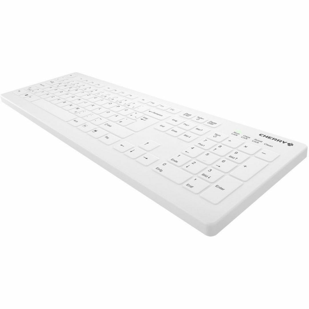 Active Key AK-C8112 Keyboard - Wireless Connectivity - USB Type A Interface - English (UK) - White