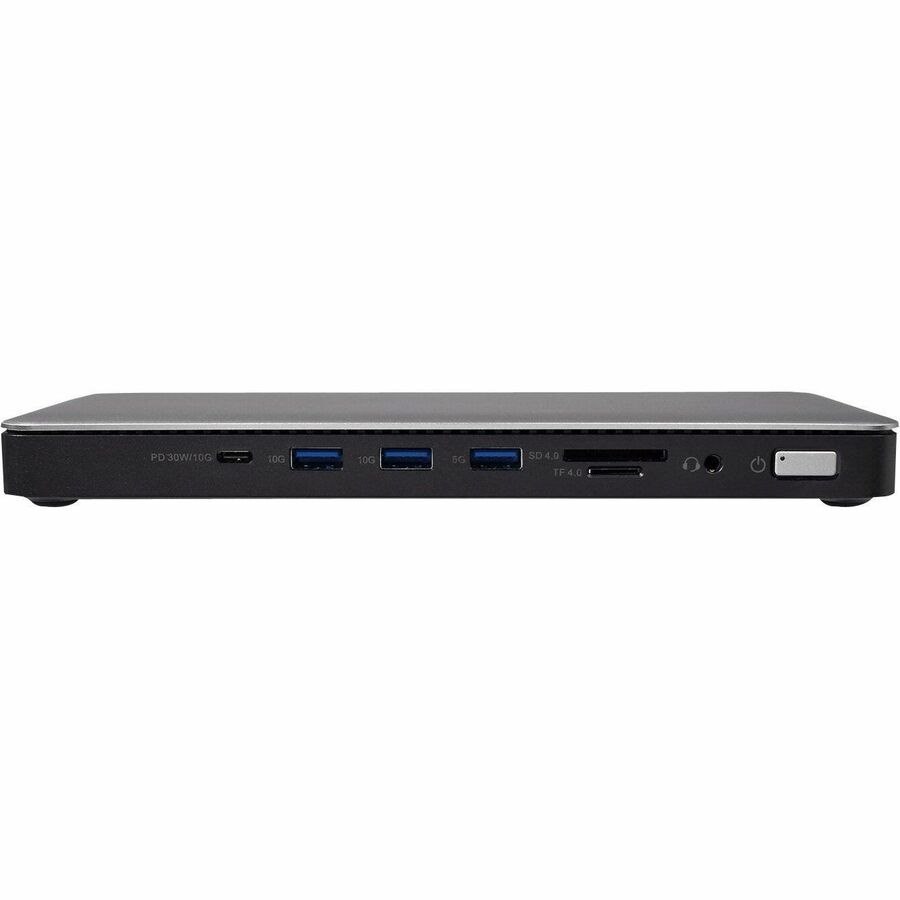 V7 DOCKTB4PT Thunderbolt 4 Docking Station - Charging Capability - Memory Card Reader - SD - 150 W - Black, Silver