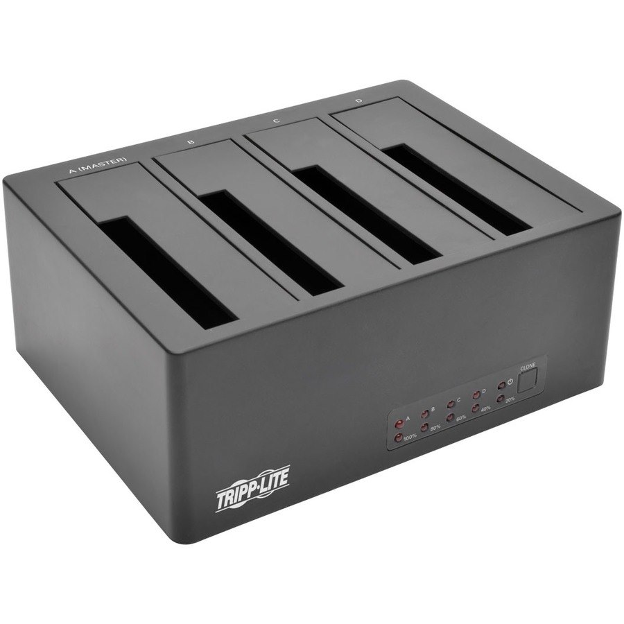 Tripp Lite by Eaton 4-Bay USB 3.2 Gen1/eSATA to SATA Docking Station with Cloning, 2.5 in. to 3.5 in. SATA Hard Drives