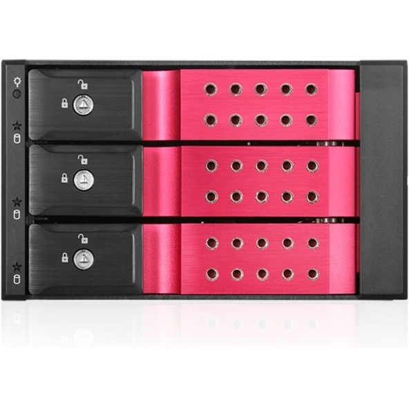 iStarUSA BPN-DE230HD Drive Enclosure for 5.25" - Serial ATA/600 Host Interface Internal - Black, Red