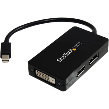 StarTech.com Travel A/V adapter - 3-in-1 Mini DisplayPort to DisplayPort DVI or HDMI converter