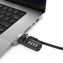 Compulocks Ledge Lock Adapter for MacBook Pro 16" M1 & M2 with Combination Cable Lock Silver