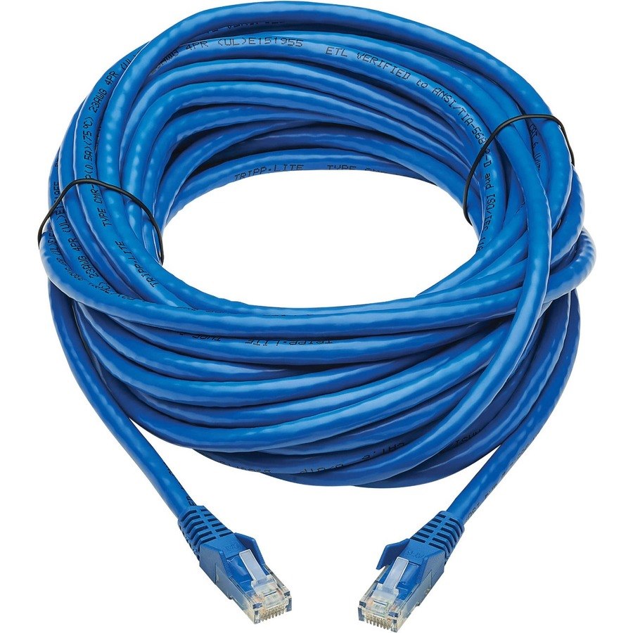 Eaton Tripp Lite Series Cat6 Gigabit Snagless Molded UTP Ethernet Cable (RJ45 M/M), PoE, CMR-LP, Blue, 30 ft. (9.14 m), TAA