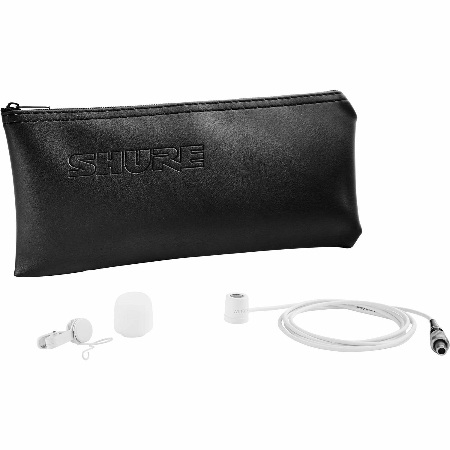 Shure WL183m Wired Condenser, Dynamic Microphone for Wireless Transmitter, Transportation - White