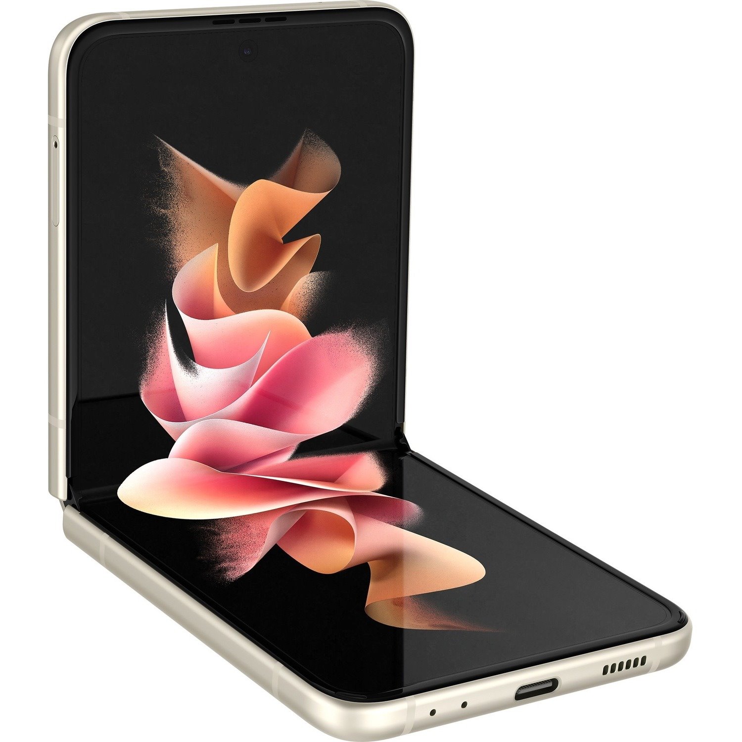 Samsung Galaxy Z Flip3 5G SM-F711B 128 GB Smartphone - 17 cm (6.7") Yes Dynamic AMOLED Full HD Plus 1080 x 2640 - Kryo 680Single-core (1 Core) 2.84 GHz + Kryo 680 Triple-core (3 Core) 2.42 GHz + Kryo 680 Quad-core (4 Core) 1.80 GHz) - 8 GB RAM - Android 11 - 5G - Cream
