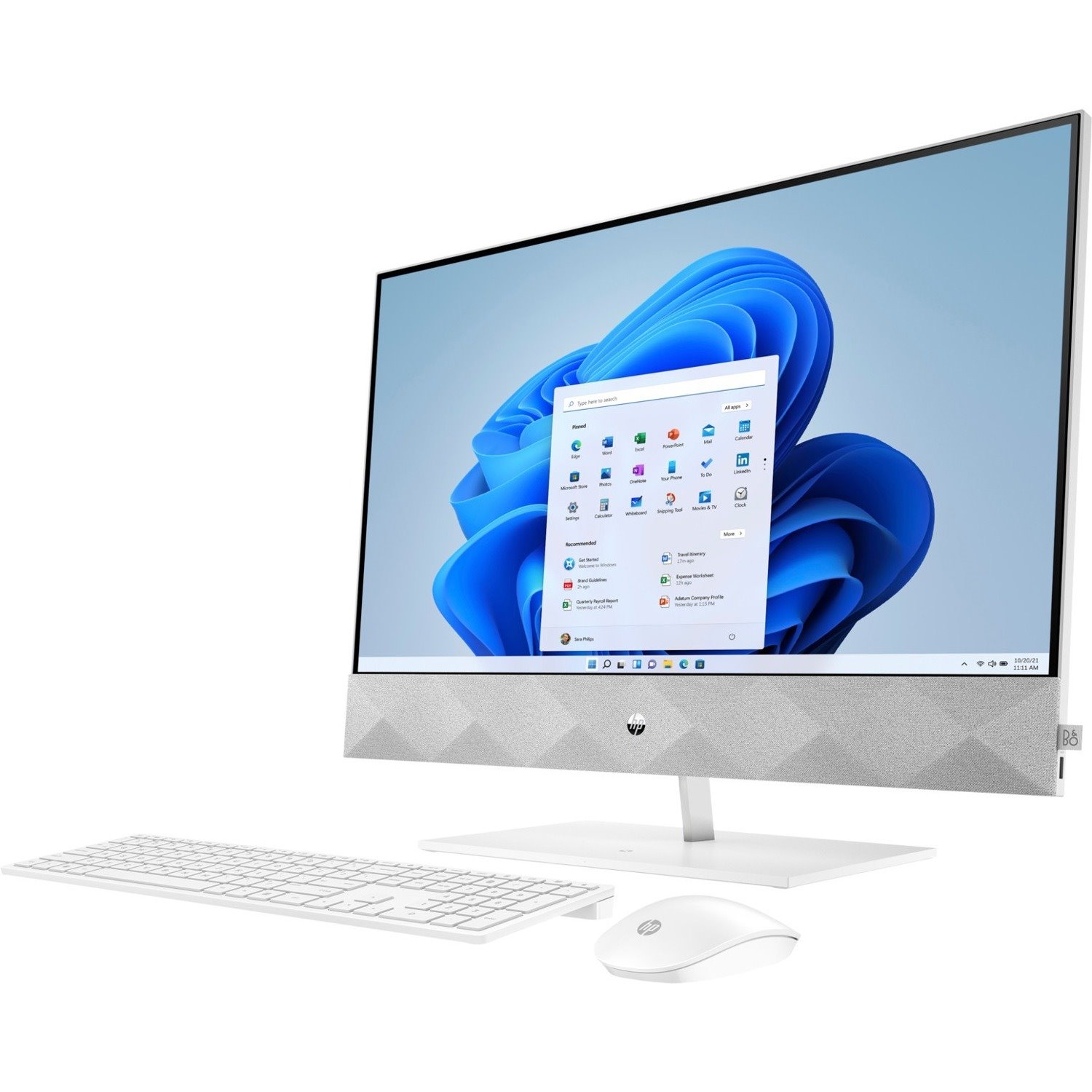 HP Pavilion 27-d1025na All-in-One Computer - Intel Core i7 11th Gen i7-11700T - 16 GB - 1 TB SSD - 68.6 cm (27") Full HD - Desktop - Snowflake White