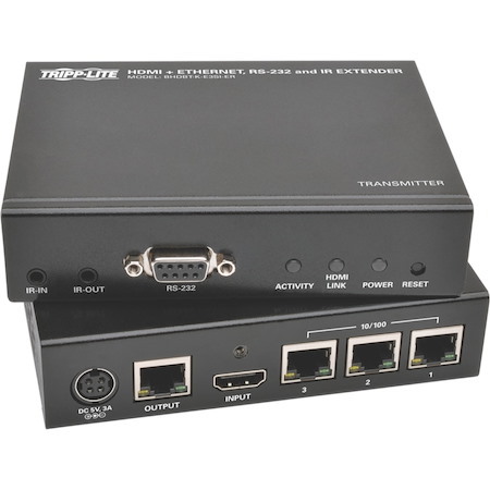 Tripp Lite by Eaton HDBaseT HDMI over Cat5e/6/6a Extender Kit with Ethernet, Serial and IR Control, 1080p, Up to 500 ft. (152 m), TAA