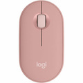 Logitech Pebble 2 M350s Mouse - Bluetooth - USB - Optical - 3 Button(s) - Tonal Rose