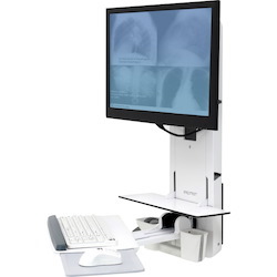 Ergotron StyleView Lift for Monitor, Keyboard, Mouse, Scanner - White