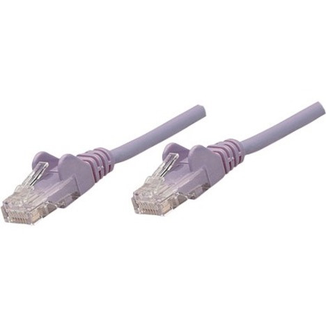 Intellinet Network Solutions Cat5e UTP Network Patch Cable, 1 ft (0.3 m), Purple