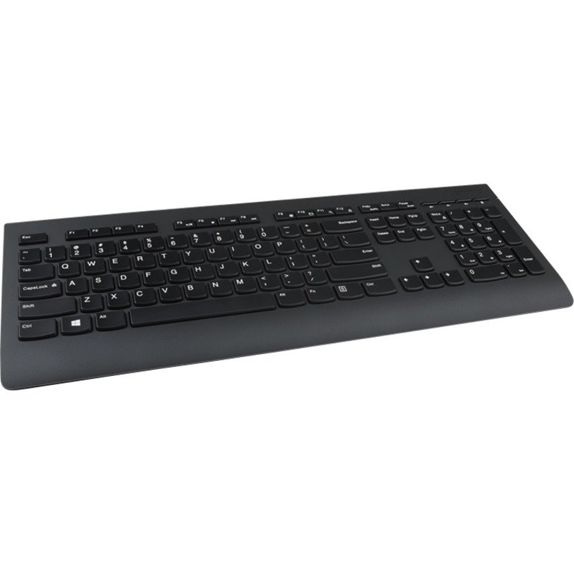 Lenovo Professional Keyboard - Wireless Connectivity - USB Interface - English (US), English (Europe) - QWERTY Layout - Black