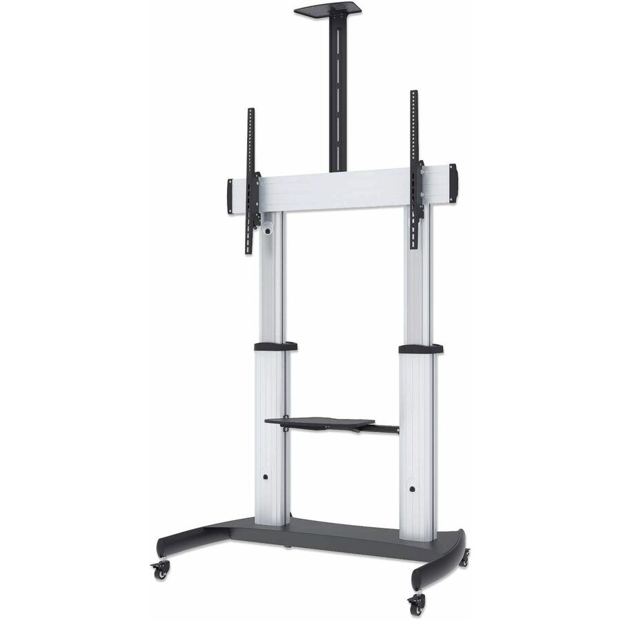 Manhattan Aluminum Heavy-Duty Height-Adjustable Multimedia TV Cart