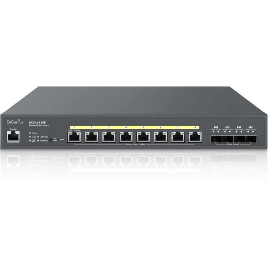 EnGenius Cloud-Enabled 2.5G Base-T 240W PoE++ 8 Port Network Switch