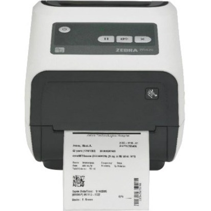 Zebra ZD420-HC Desktop Thermal Transfer Printer - Monochrome - Label Print - Ethernet - USB