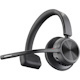 Poly Voyager 4300 UC 4310 Wired/Wireless On-ear Mono Headset - Black