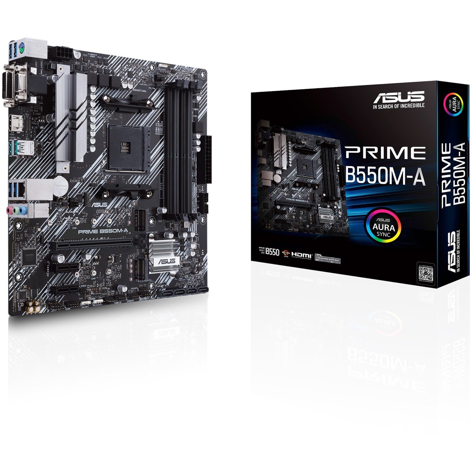 Asus Prime B550M-A Desktop Motherboard - AMD B550 Chipset - Socket AM4 - Micro ATX