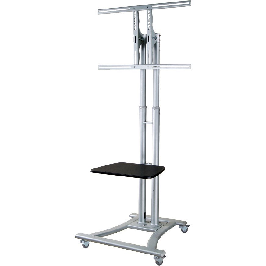 Newstar Mobile Monitor/TV Floor Stand for 27-70" screen, Height Adjustable - Silver