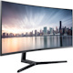 Samsung C34H890WGN 34" Class WQHD Curved Screen LCD Monitor - 21:9 - Silver - TAA Compliant