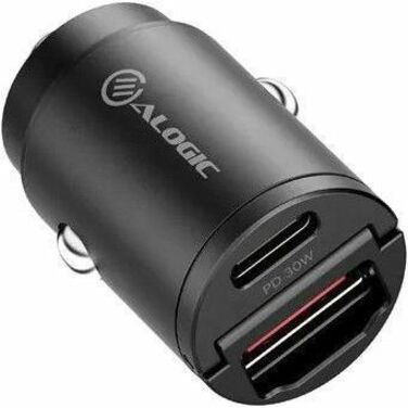 Alogic Rapid Power 30W Mini Car Charger with USB-C and USB-A