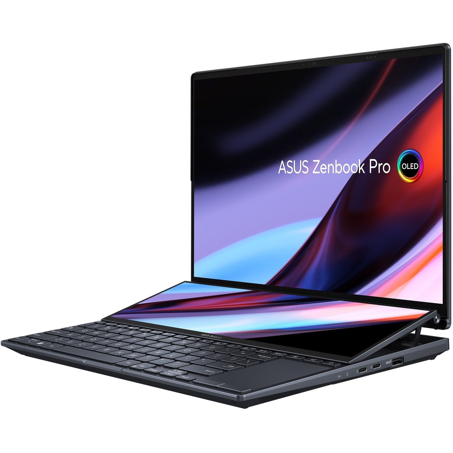 Asus Zenbook Pro 14 Duo OLED UX8402 UX8402ZE-DB96T 14.5" Touchscreen Notebook - 2.8K - Intel Core i9 12th Gen i9-12900H - 32 GB - 1 TB SSD - Tech Black