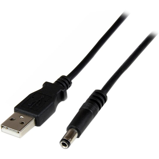 StarTech.com 1m USB to Type N Barrel 5V DC Power Cable - USB A to 5.5mm DC - 1 Meter USB to 5.5mm DC Plug