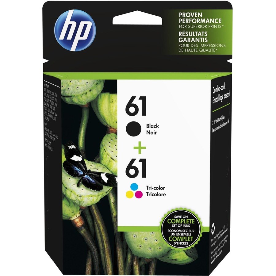 HP 61 Original Inkjet Ink Cartridge - Black, Cyan, Magenta, Yellow - 2 / Pack