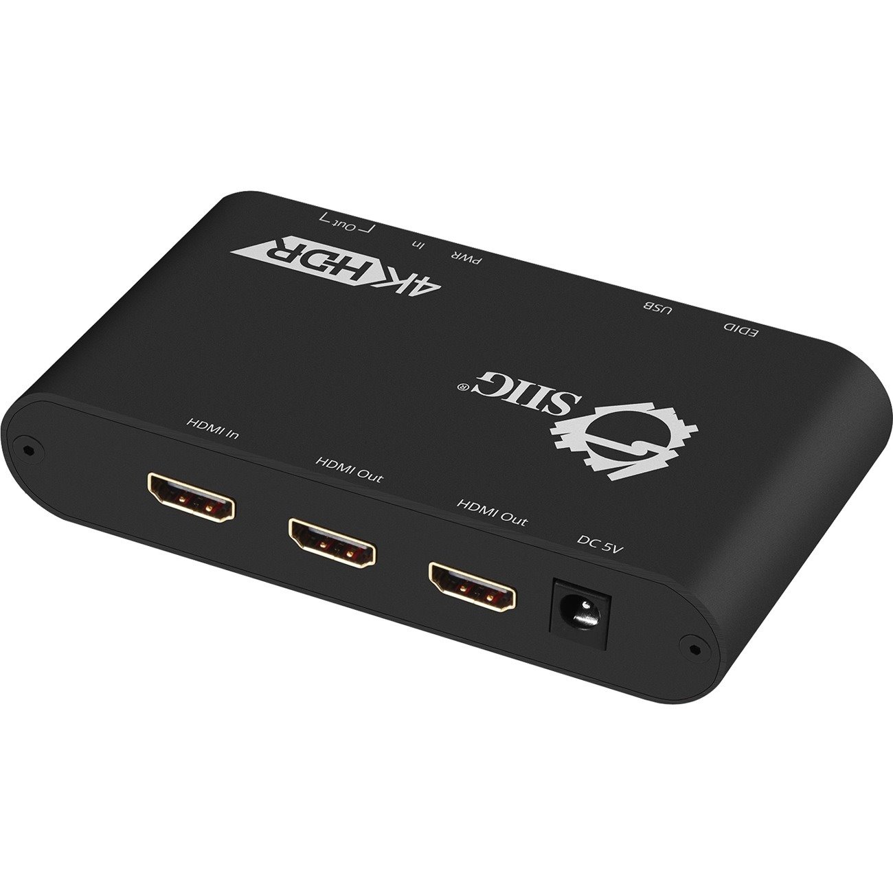 SIIG 1x2 HDMI 2.0 Splitter / Distribution Amplifier with Auto Video Scaling - 4K 60Hz HDR