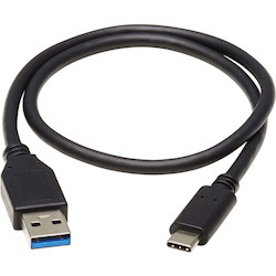 Eaton Tripp Lite Series USB-C to USB-A Cable (M/M), USB 3.2 Gen 2 (10 Gbps), Thunderbolt 3 Compatible, 20-in. (50.8 cm)