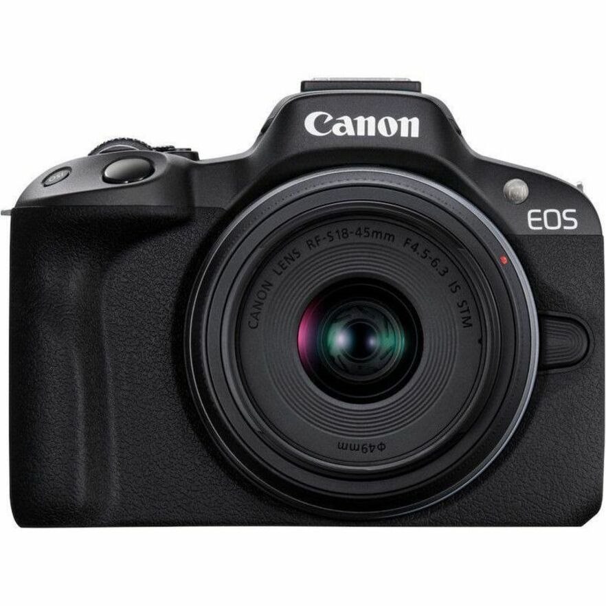 Canon EOS R50 24.2 Megapixel Mirrorless Camera with Lens - 0.71" - 1.77" (Lens 1), 2.17" - 8.27" (Lens 2) - Black