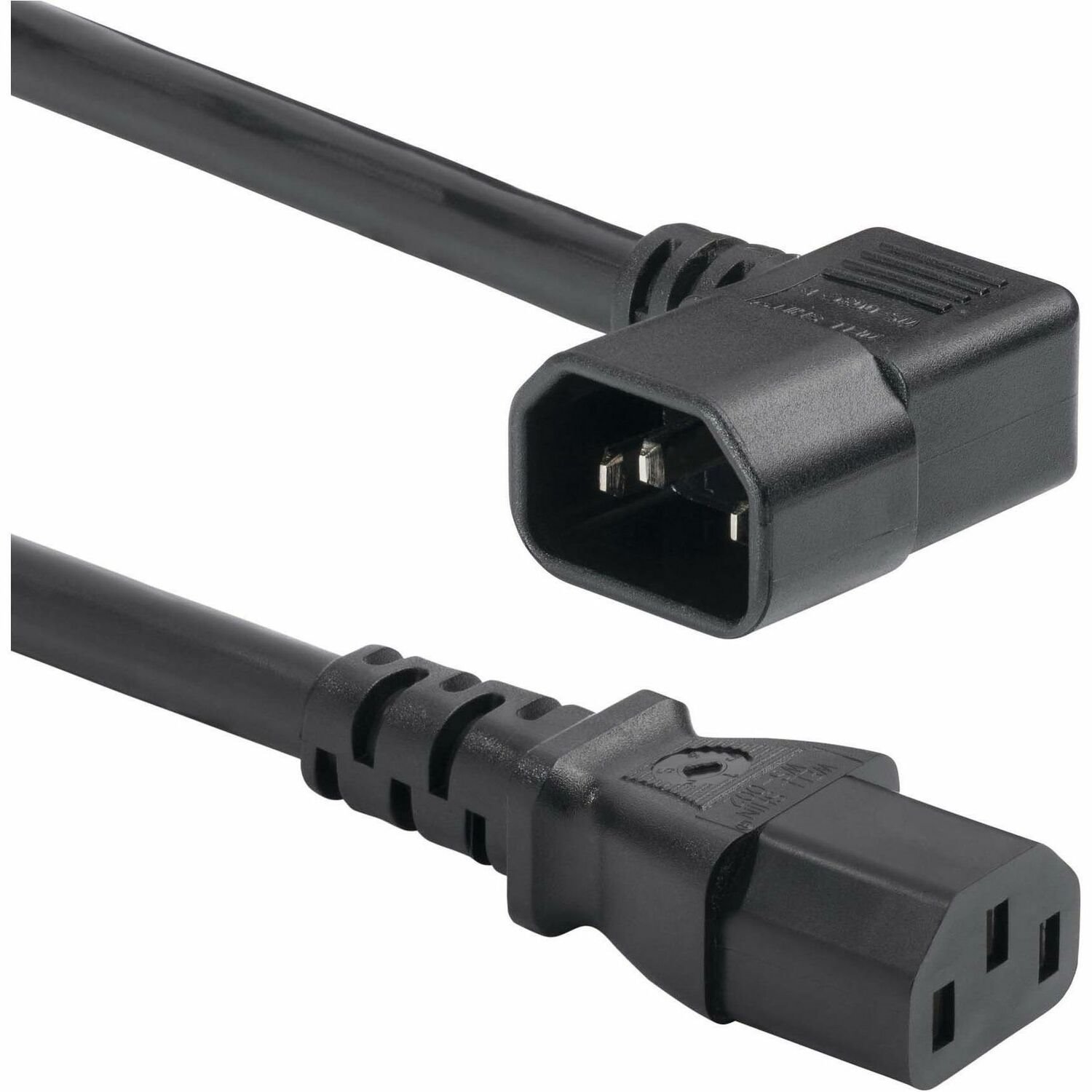 StarTech.com 6ft (1.8m) Heavy Duty Power Cord, Right Angle IEC 60320 C14 to C13, 15A 250V, 14AWG, UL Listed