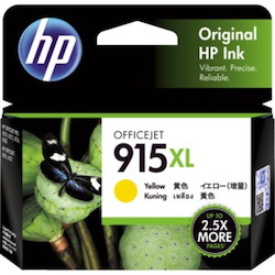 HP 915XL Original High Yield Inkjet Ink Cartridge - Yellow Pack