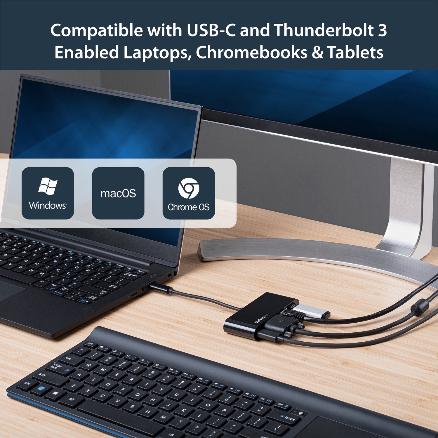 StarTech.com USB-C VGA Multiport Adapter - Power Delivery(60W) - USB 3.0 - GbE