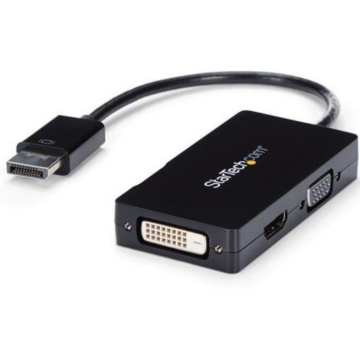 StarTech.com Travel A/V adapter: 3-in-1 DisplayPort to VGA DVI or HDMI converter