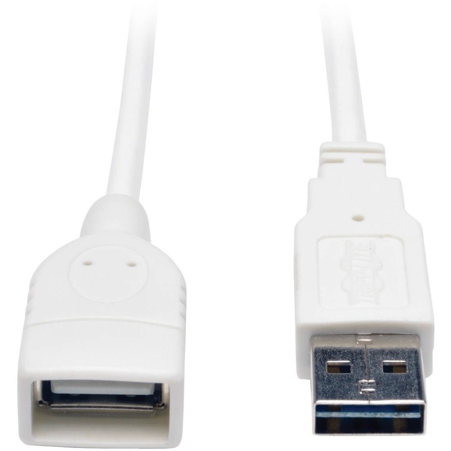 Eaton Tripp Lite Series Universal Reversible USB 2.0 Extension Cable (Reversible A to A M/F), White, 3 ft. (0.91 m)