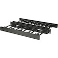 Ortronics Horizontal Cable Manager - Double Sided - 19 in mounting x 1 rack unit - Black