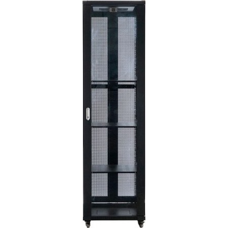 Serveredge 45U Floor Standing Rack Cabinet for Server, A/V Equipment - Black