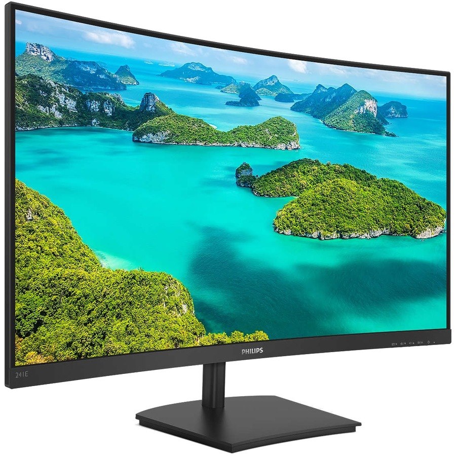 Philips 241E1SCA 24" Class Full HD Curved Screen LCD Monitor - 16:9 - Black