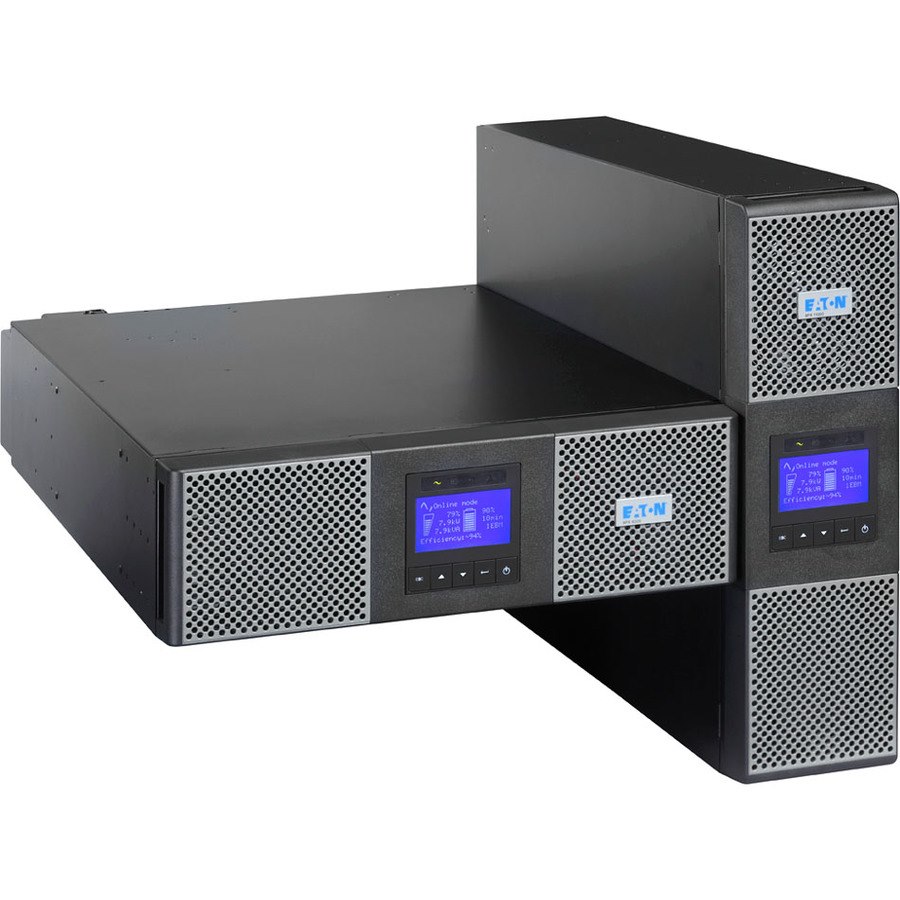 Eaton 9PX 6000VA 5400W 120/208V Online Double-Conversion UPS - L6-30P, 18x 5-20R, 2 L6-20R, 1 L6-30R Outlets, Cybersecure Network Card, Extended Run, 6U Rack/Tower - Battery Backup