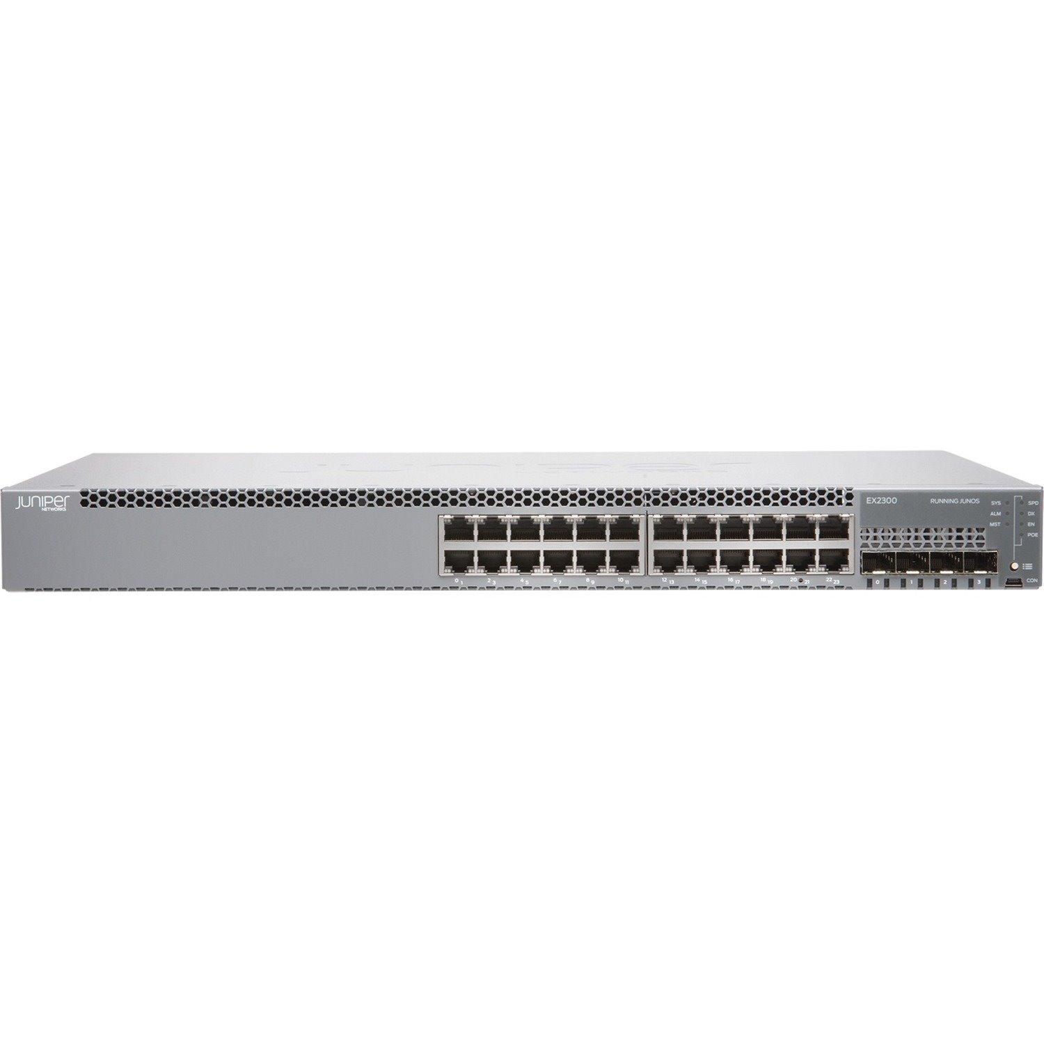 Juniper EX2300 EX2300-24T 24 Ports Manageable Layer 3 Switch - Gigabit Ethernet, 10 Gigabit Ethernet - 10/100/1000Base-T, 10GBase-X - TAA Compliant