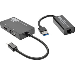 Tripp Lite by Eaton 4K Video and Ethernet 2-in-1 Accessory Kit for Microsoft Surface and Surface Pro with RJ45 DVI VGA and HDMI Ports