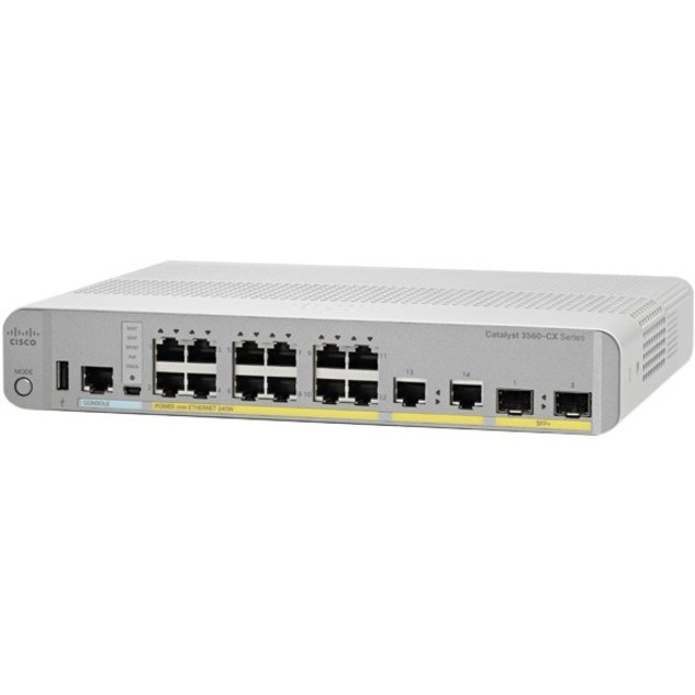 Cisco Catalyst 3560-CX 3560CX-12PC-S 14 Ports Manageable Layer 3 Switch - 10/100/1000Base-T, 1000Base-X