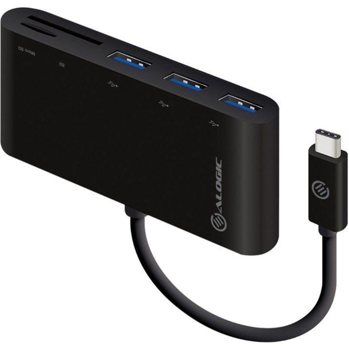 Alogic USB-C MultiPort Adapter with Card Reader/3 x USB 3.0 Hub