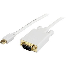 StarTech.com 3 ft Mini DisplayPort to VGAAdapter Converter Cable - mDP to VGA 1920x1200 - White
