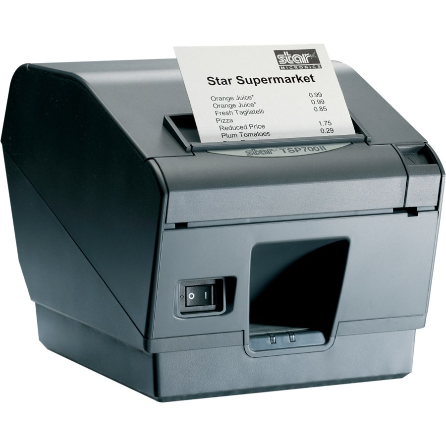 Star Micronics TSP743IIU-24GRY Direct Thermal Printer - Monochrome - Wall Mount - Receipt Print - USB - With Cutter - Gray