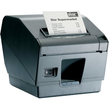 Star Micronics TSP743IIU-24GRY Direct Thermal Printer - Monochrome - Wall Mount - Label/Receipt Print - USB - With Cutter - Grey