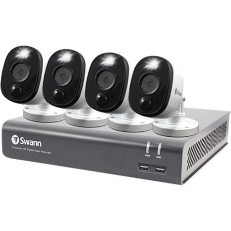 Swann 2 Megapixel 4 Channel Night Vision Wired Video Surveillance System 1 TB HDD