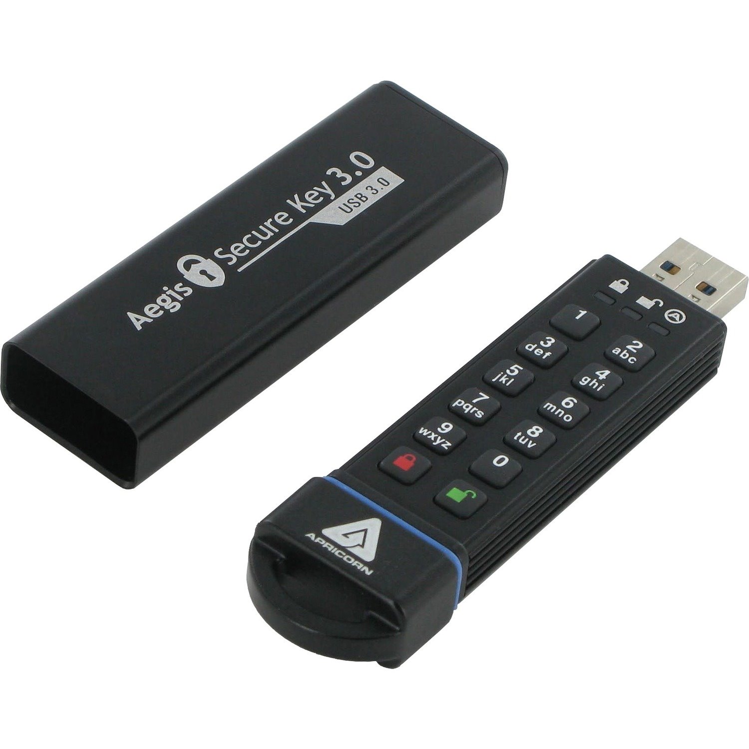 Apricorn Aegis Secure Key 3.0 480 GB USB 3.0 Flash Drive - 256-bit AES - TAA Compliant
