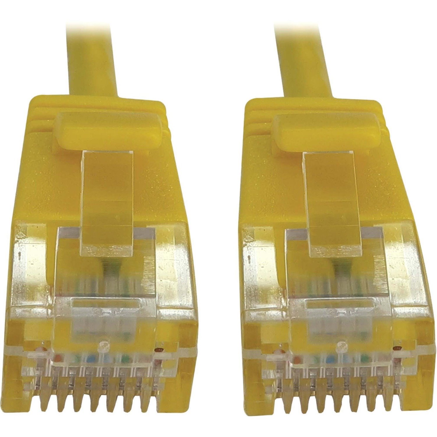 Eaton Tripp Lite Series Cat6a 10G Snagless Molded Slim UTP Ethernet Cable (RJ45 M/M), PoE, Yellow, 25 ft. (7.6 m)